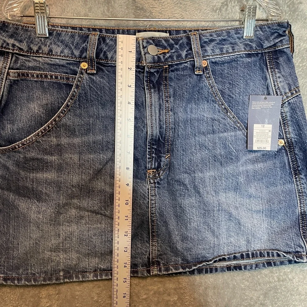 Universal Thread Women Denim Mini‎ Skirt 12 Bareback Y2K 90s Grunge Indie Sleaze